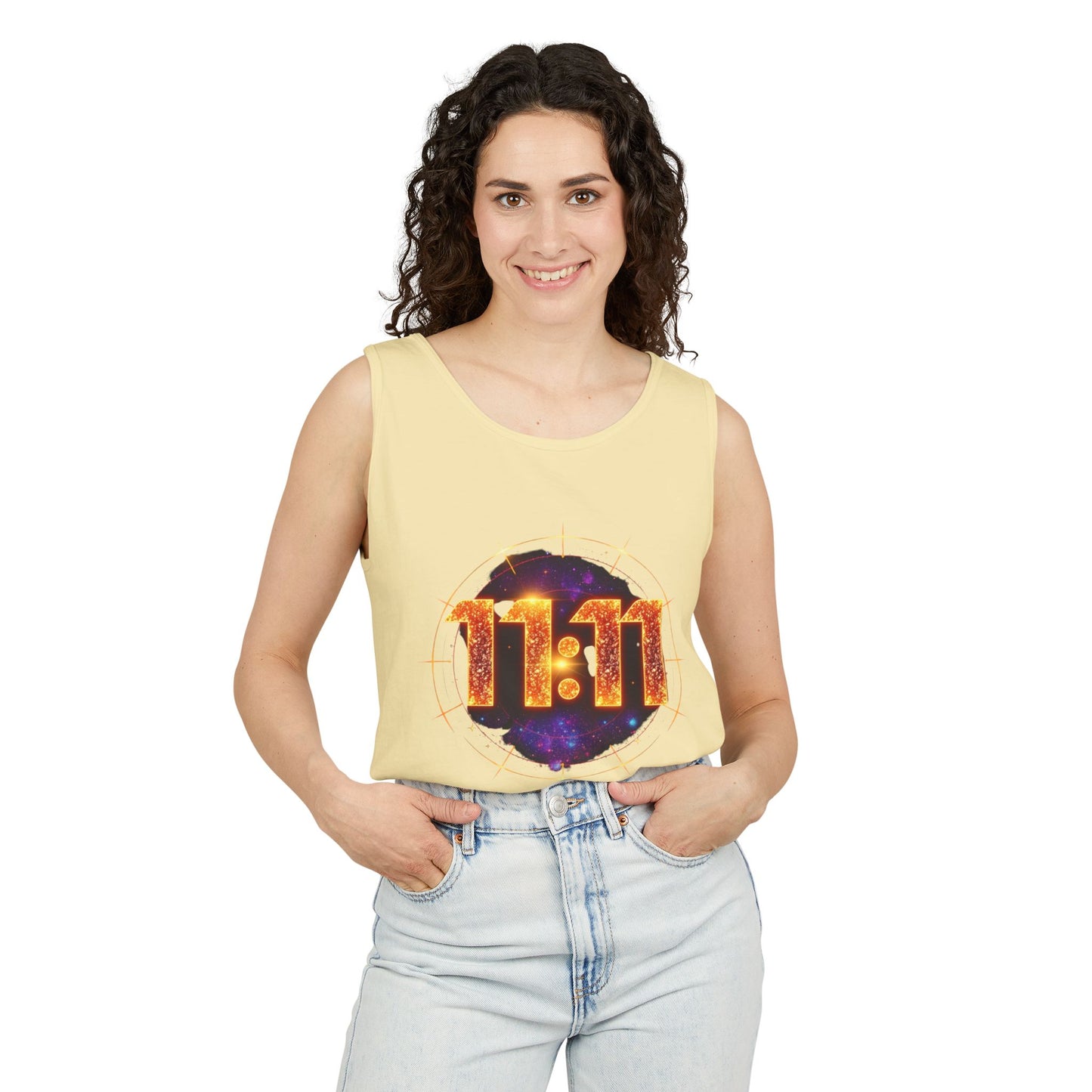 Celestial Glow Tank Top - 11:11 Design, Unisex, Festival Wear, Summer Style, Spiritual Gift, Casual Comfort