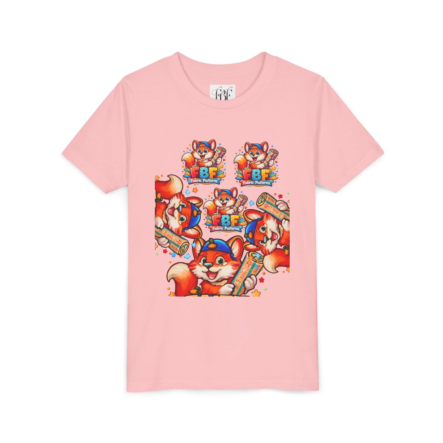 Youth Tee — Colorful Cartoon Fox 'FBF' Logo Kids Shirt