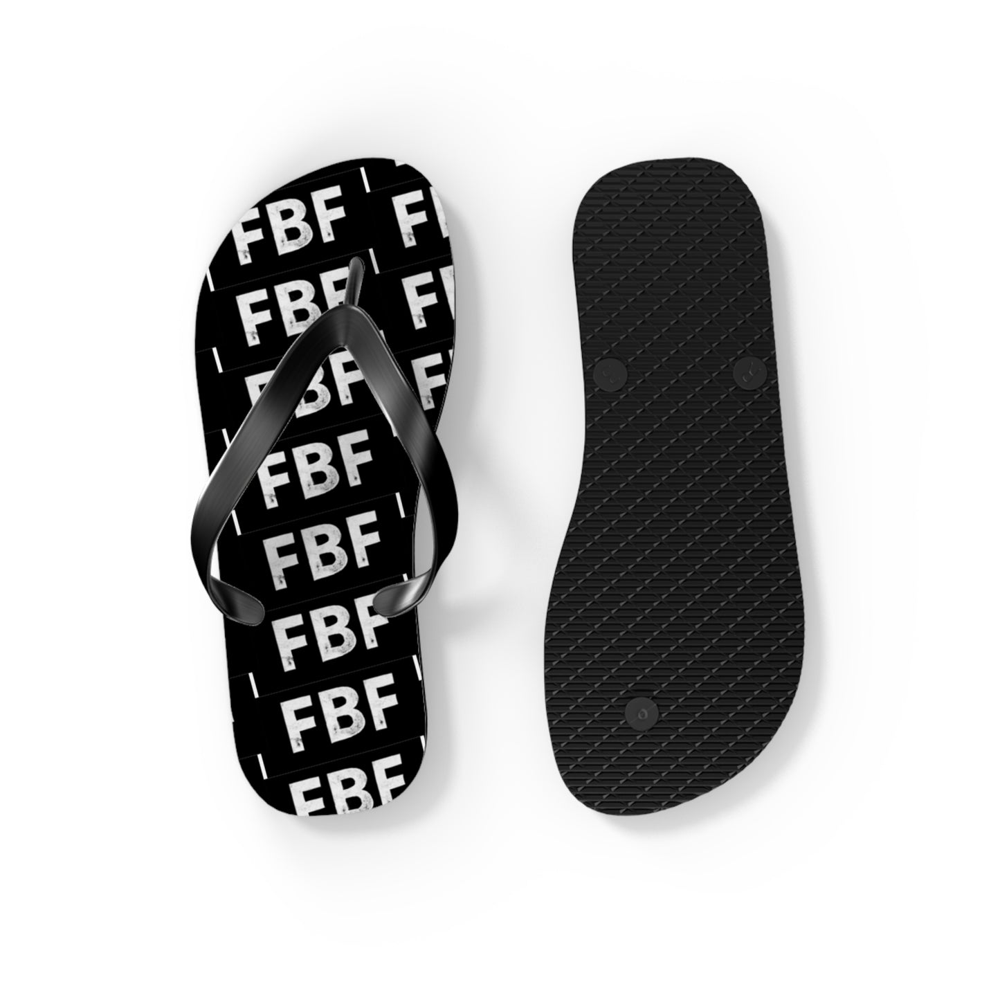 Trendy Flip Flops with FBF Print - Summer Vacation Footwear, Beach Wear, Casual Sandals, Gift for Sun Lovers, Stylish Pool Slides