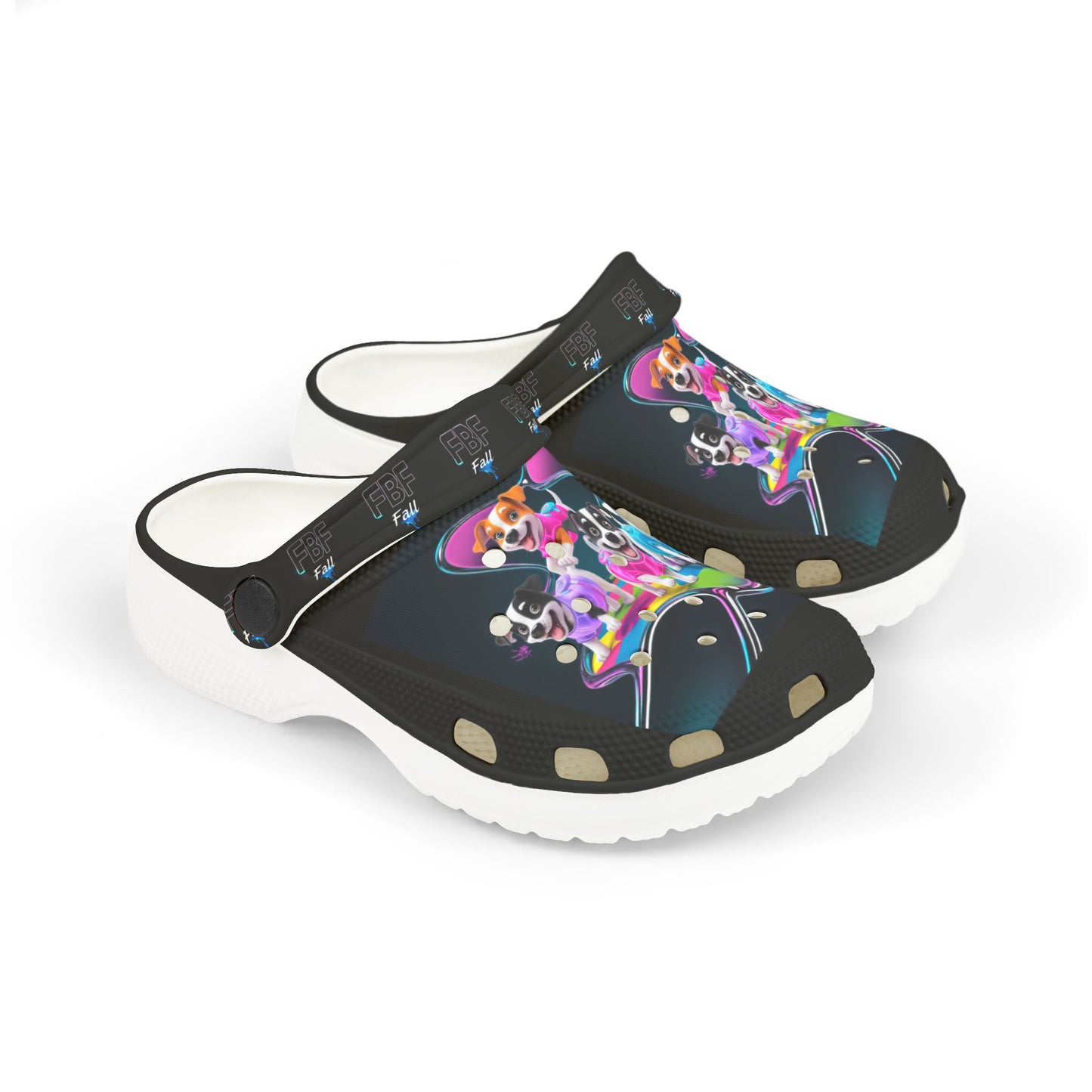 Fun Colorful Kid's EVA Foam Clogs with Neon Design