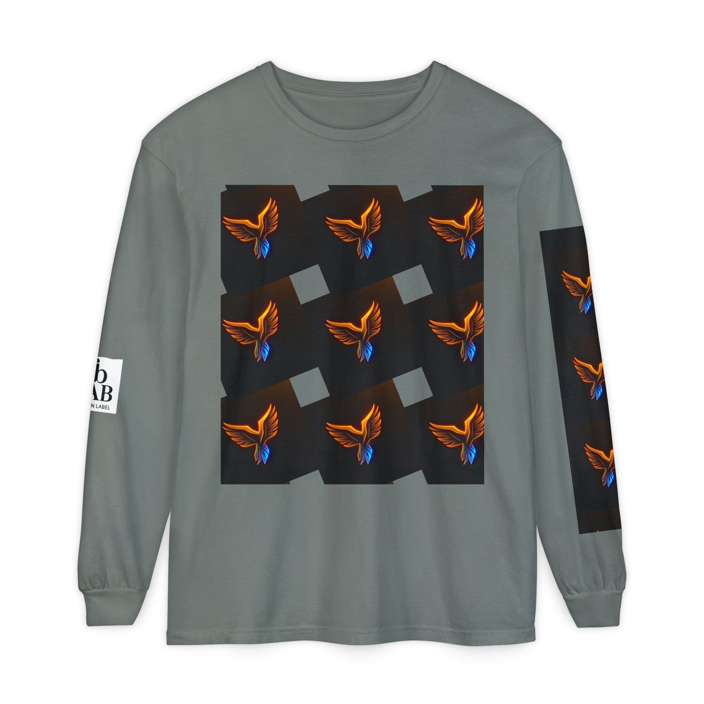 Vibrant Long Sleeve T-Shirt with Phoenix Design - Casual Wear for Bird Lovers, Gifts, Unique Fashion, Everyday Style, Unisex Apparel