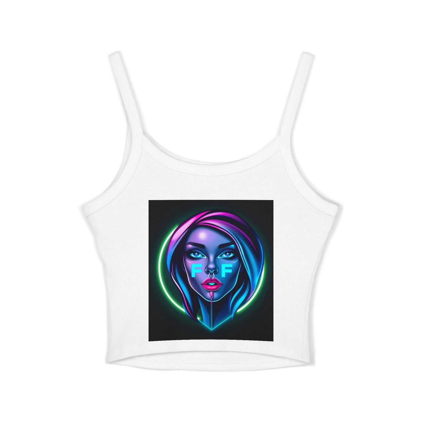 Women's Neon Graphic Tank Top - Perfect for Witches & Festival Lovers, Summer Fashion, Witchy Vibes, Occasions & Celebrations