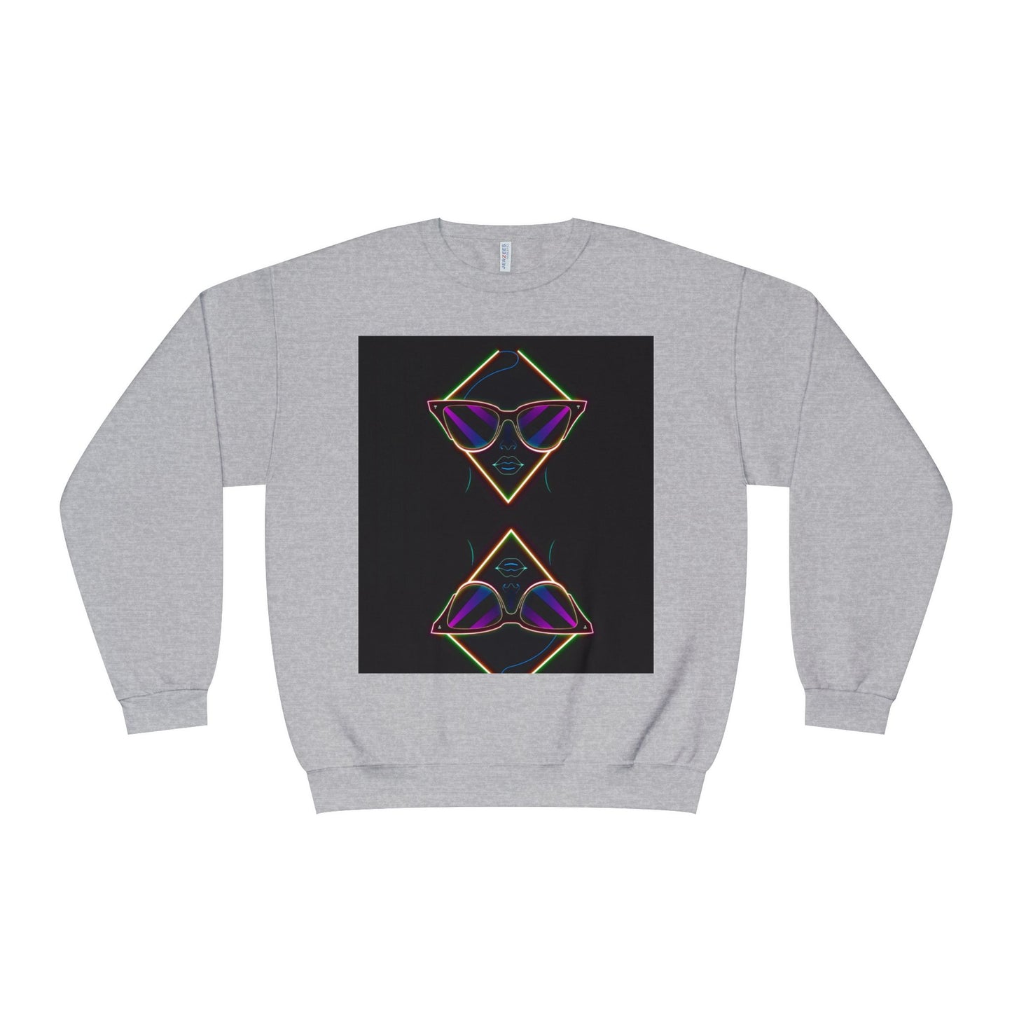 Retro Vibes Crewneck Sweatshirt with Sunglasses Design
