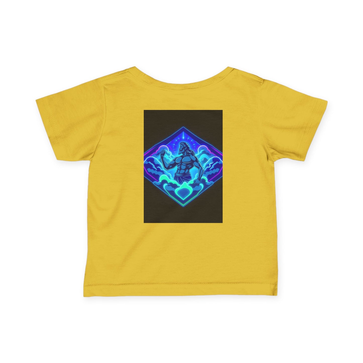 Infant Tee — "Alpha Is the Omega" Neon Christian Baby Shirt