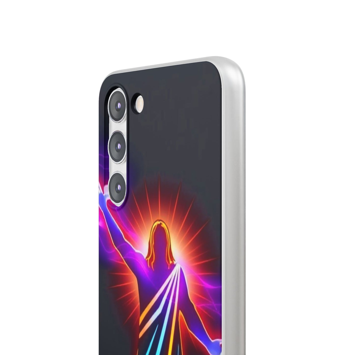 Inspirational Jesus Flexi Case - Colorful Phone Cover for Spiritual Connection
