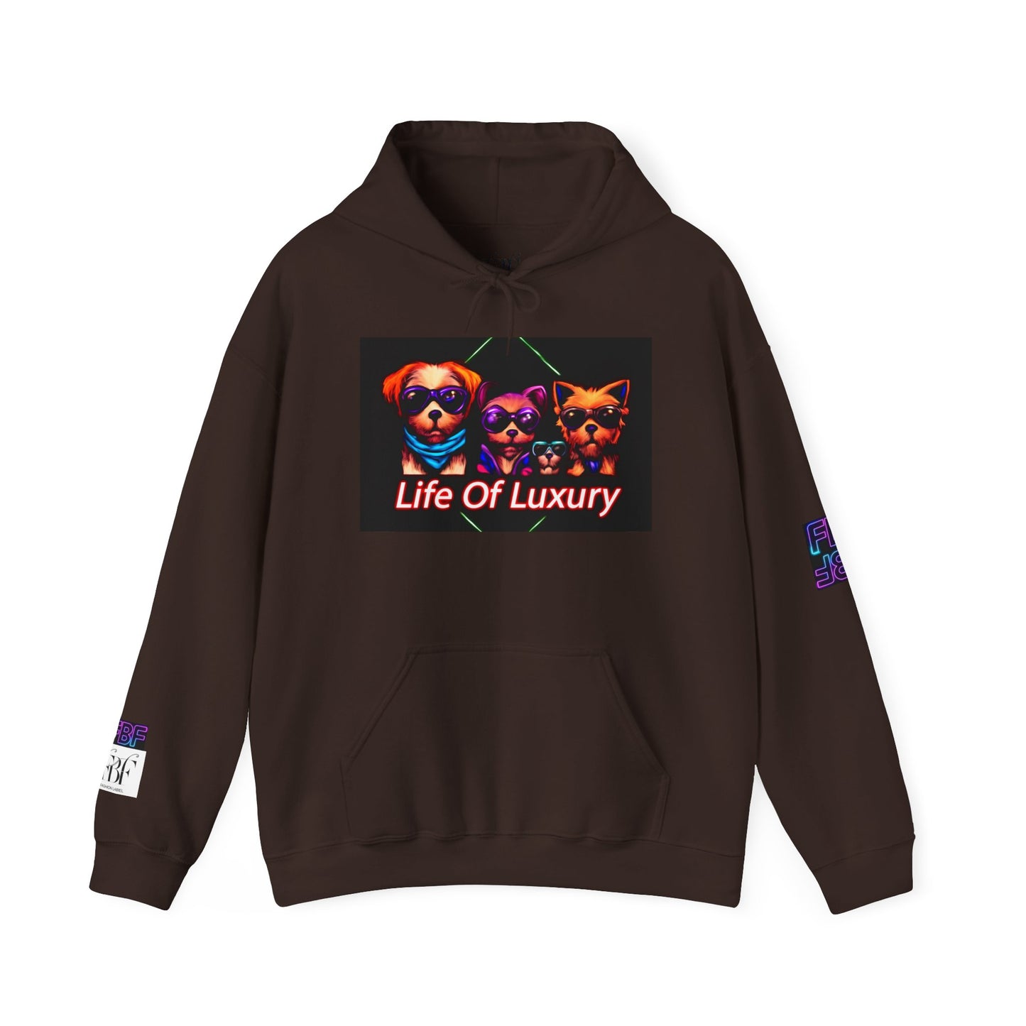 Luxury Life Unisex Hoodie - Cozy Sweatshirt for Pet Lovers, Gift for Birthdays, Everyday Wear, Chill Vibes, FBF Collection