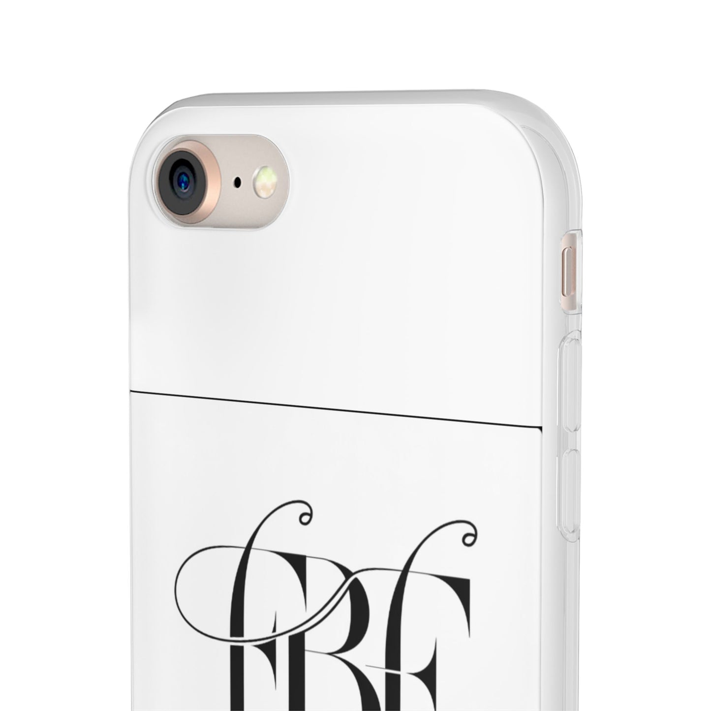 Chic Flexi Phone Case with Fashion Label Design