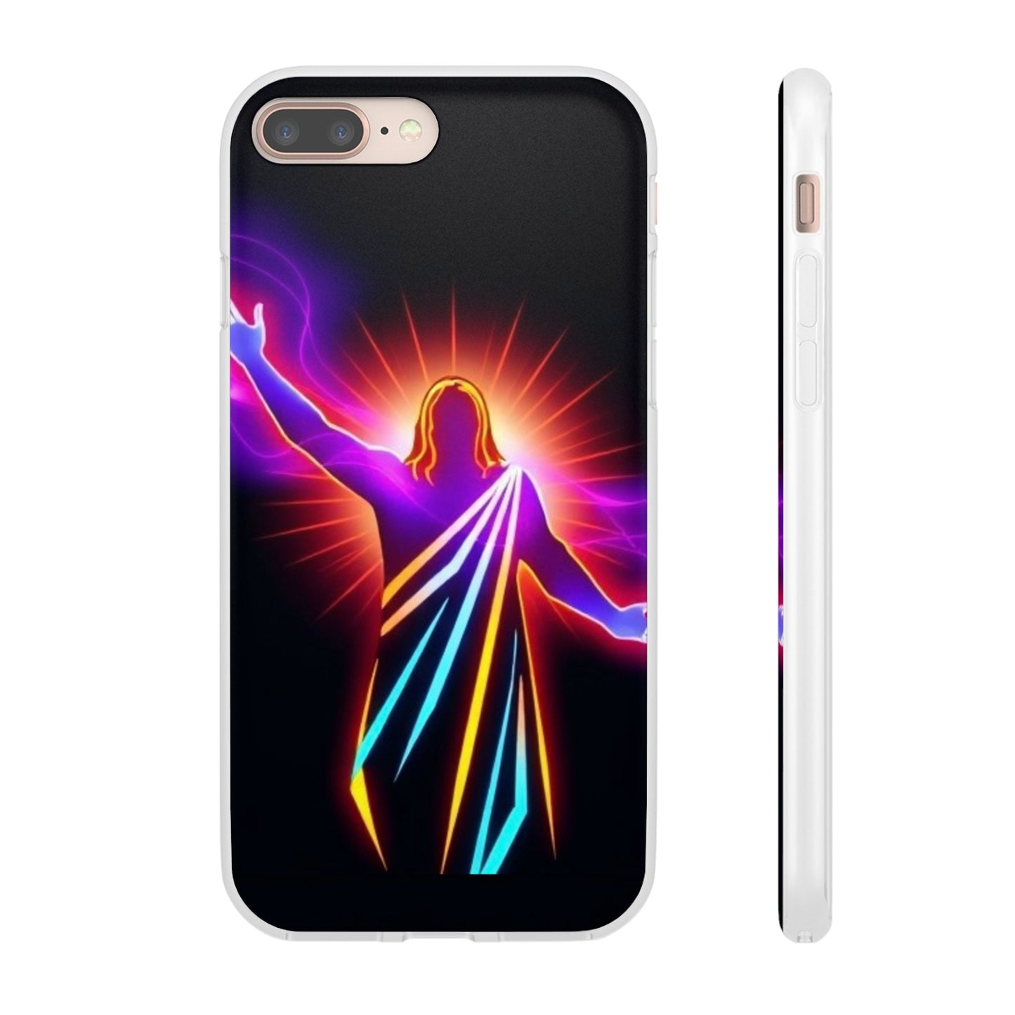 Inspirational Jesus Flexi Case - Colorful Phone Cover for Spiritual Connection