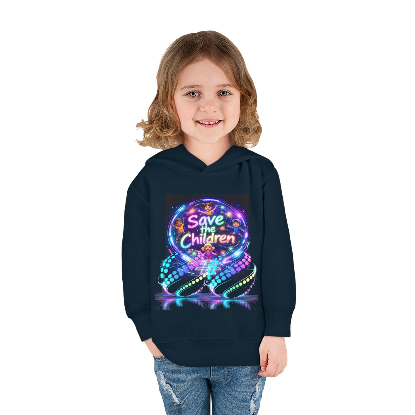 Save the Children Toddler Hoodie — Colorful Neon FBF Charity Pullover