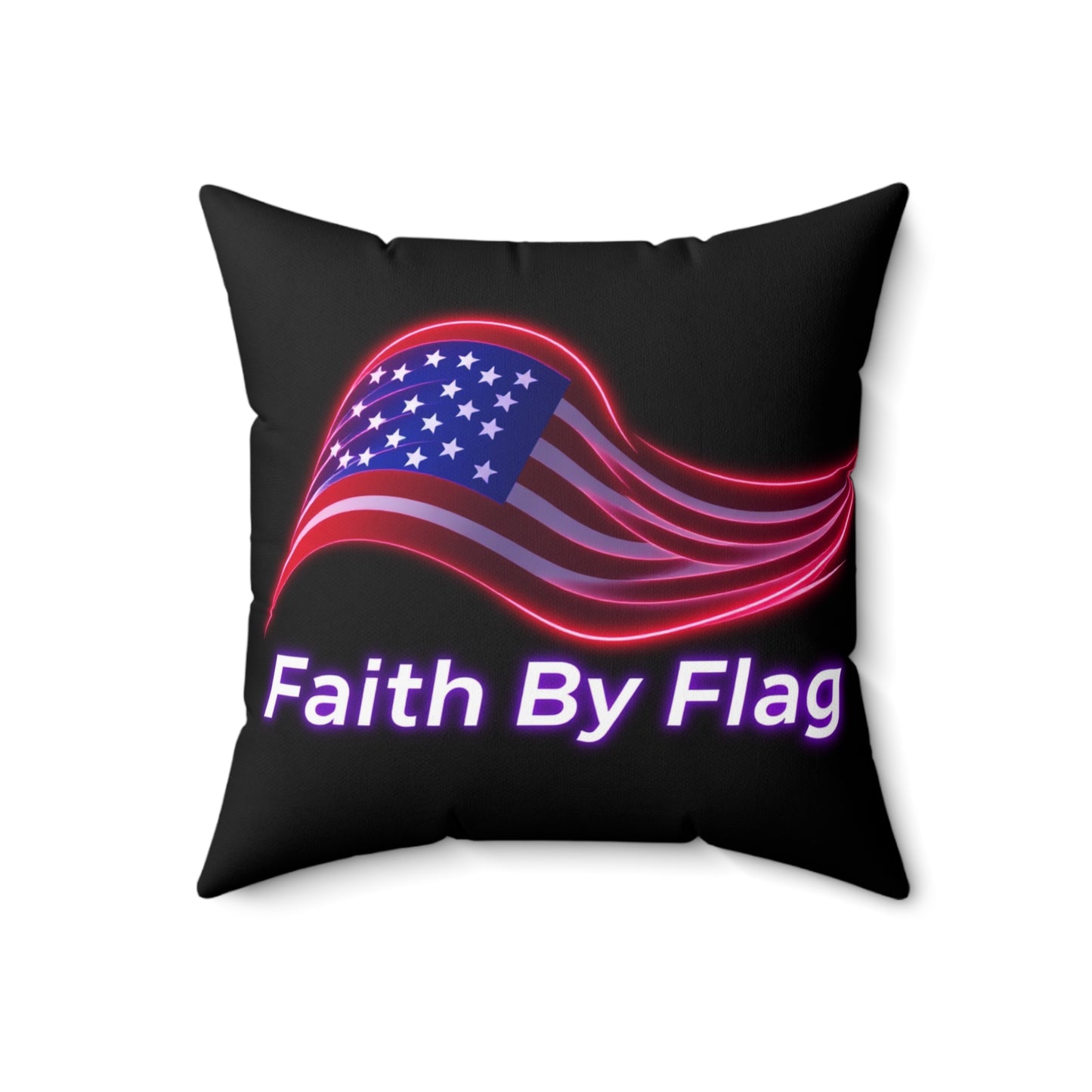 Patriotic Faith Square Pillow | Home Decor, Gift for Veterans, Independence Day, Memorial Day, Decorative Cushion
