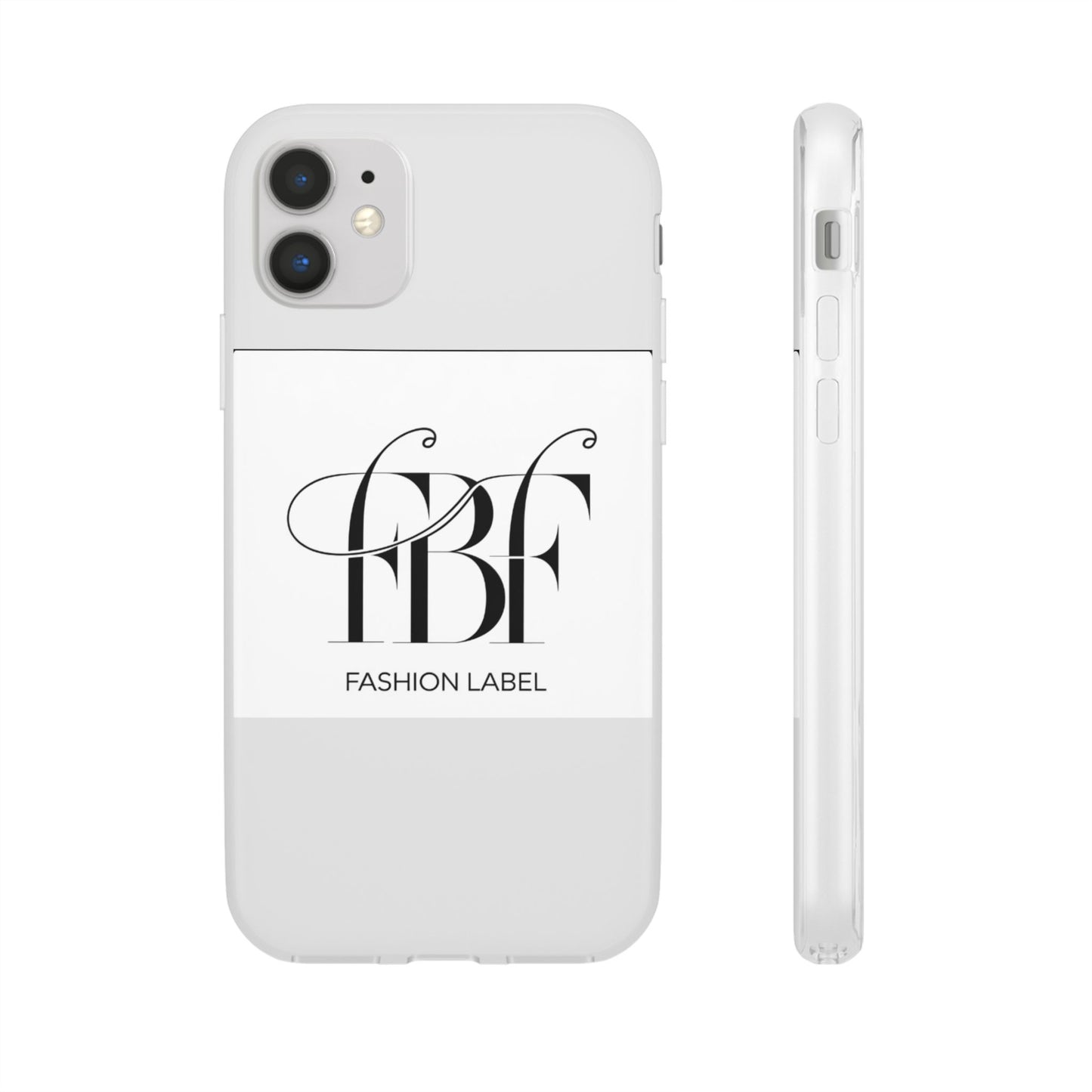 Chic Flexi Phone Case with Fashion Label Design