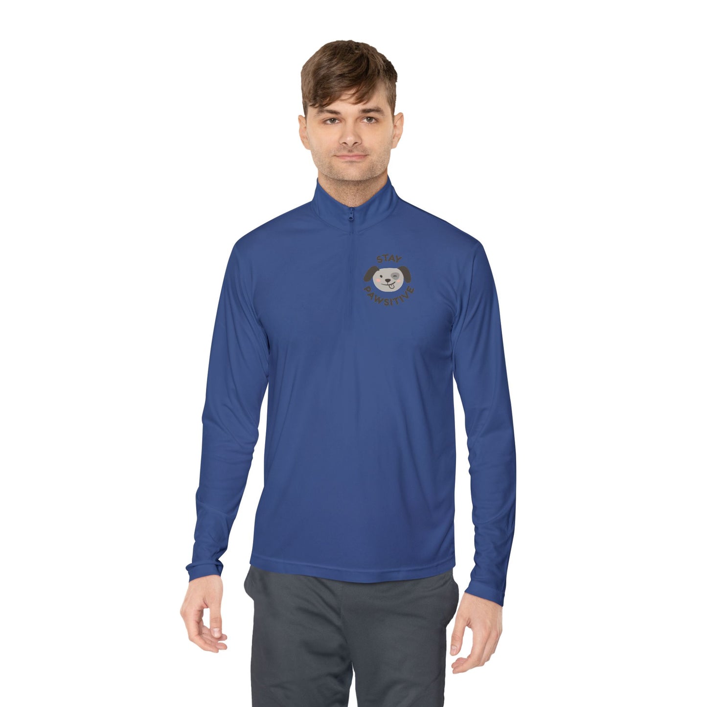 Stay pawsitive  Unisex Quarter-Zip Pullover