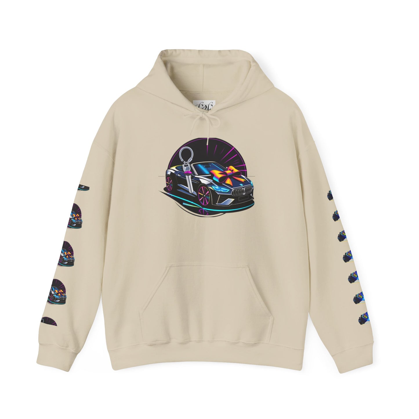 Stylish Unisex Heavy Blend™ Hoodie with Neon Design - Perfect for Winter Fashion & Casual Outings