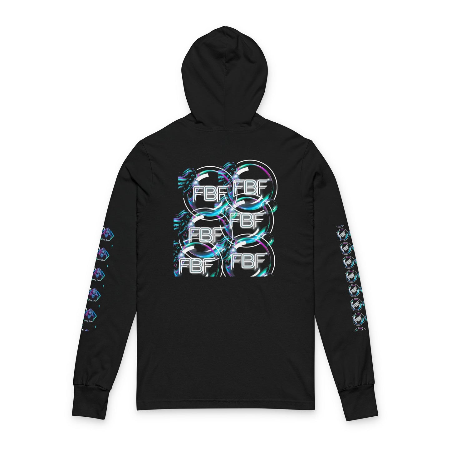 Car Culture Hooded Long Sleeve Tee — Neon Sports Car Graphic