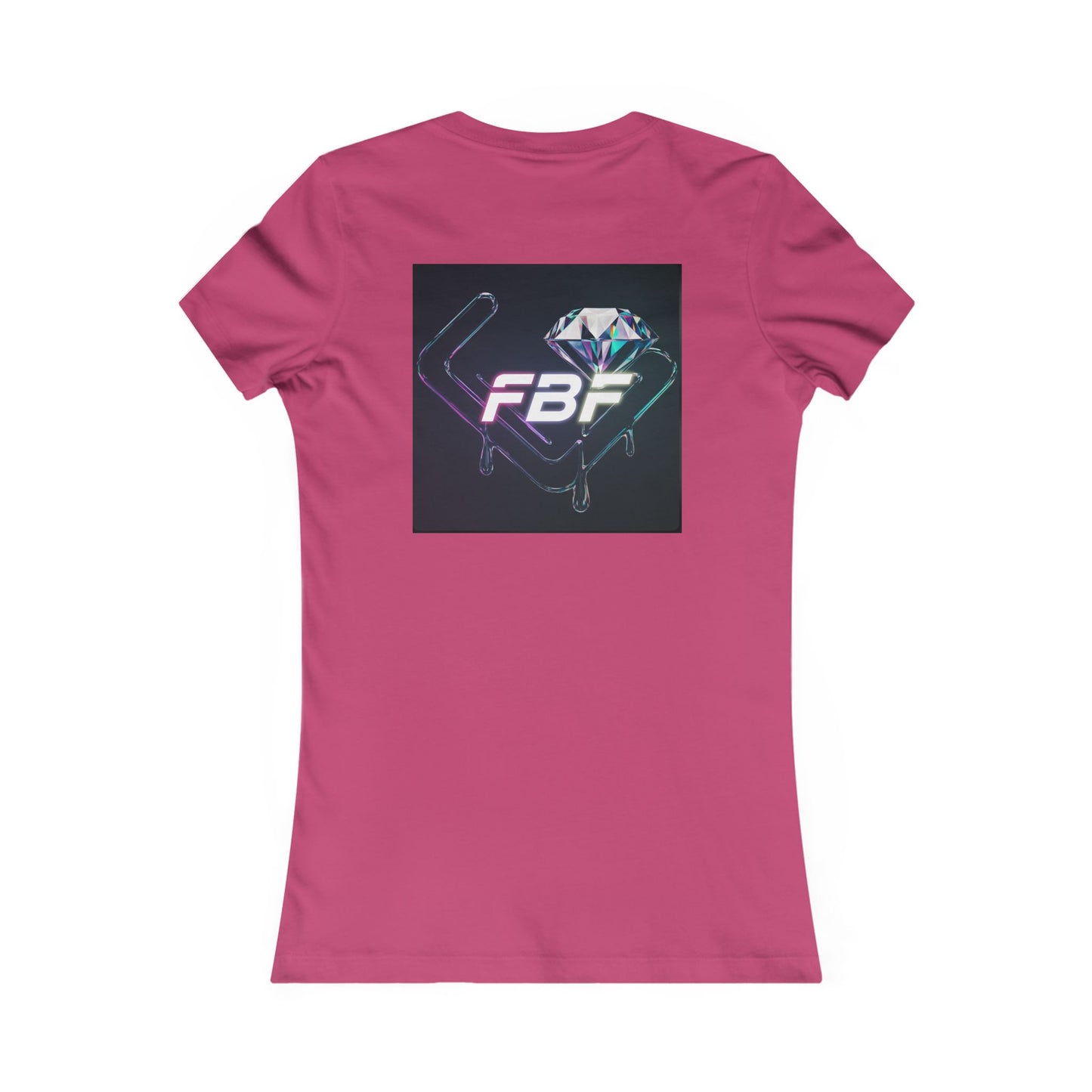 Women’s Graphic Tee — Neon ‘The One’ Portrait with Back Diamond FBF Logo