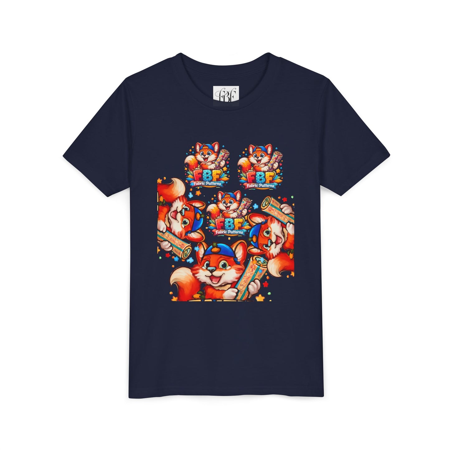 Youth Tee — Colorful Cartoon Fox 'FBF' Logo Kids Shirt
