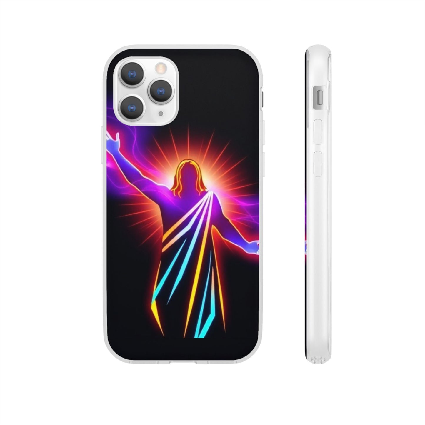 Inspirational Jesus Flexi Case - Colorful Phone Cover for Spiritual Connection