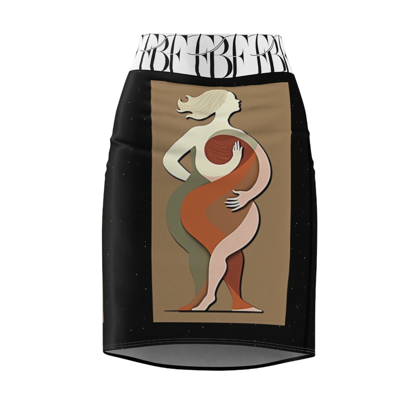 Chic Women's Pencil Skirt, Stylish Workwear, Date Night Outfit, Trendy AOP Skirt, Unique Fashion Statement