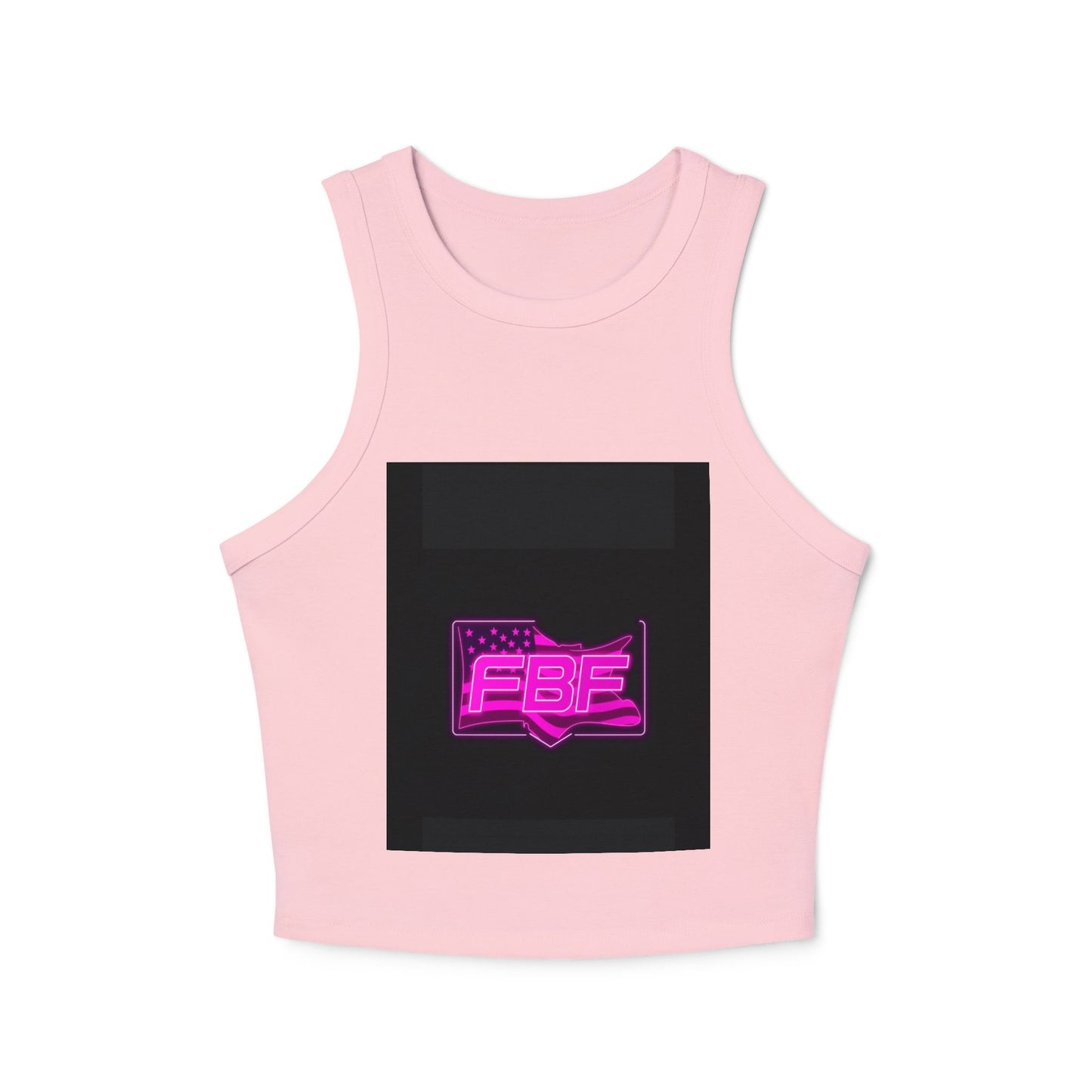 Patriotic Women's Micro Rib Racer Tank Top - Bold Graphic Tee, Summer Wear, 4th of July, Pride, Casual Outfit