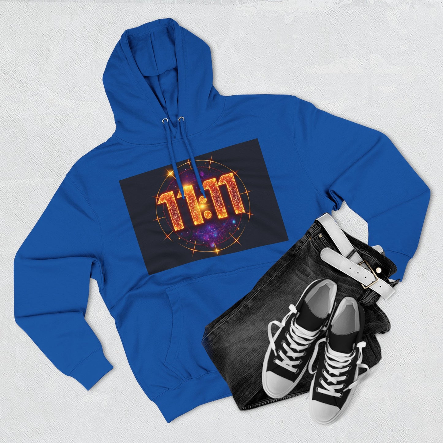 Fleece Hoodie with 11:11 & Superstar Birthrite Design, Cozy Sweatshirt for Spirituality, Affirmations, Astrology Gifts, Unisex Hoodie