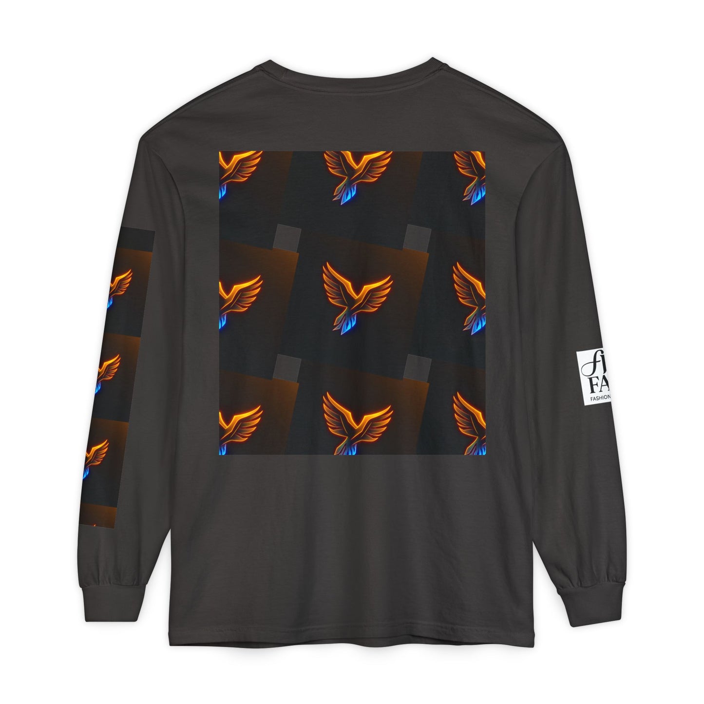 Vibrant Long Sleeve T-Shirt with Phoenix Design - Casual Wear for Bird Lovers, Gifts, Unique Fashion, Everyday Style, Unisex Apparel