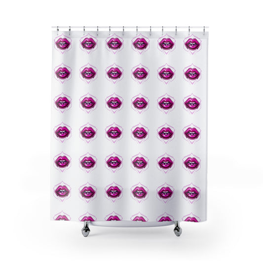 Vibrant Lips Shower Curtain, Fun Bathroom Decor, Modern Chic Shower Curtain, Unique Gift for Her, Trendy Home Essentials