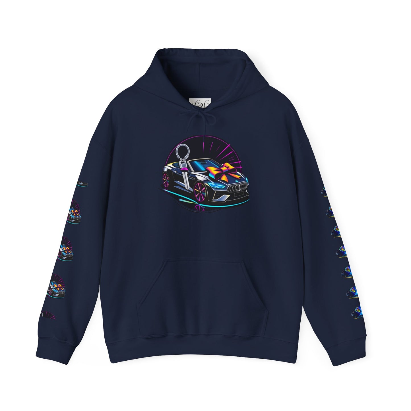 Stylish Unisex Heavy Blend™ Hoodie with Neon Design - Perfect for Winter Fashion & Casual Outings