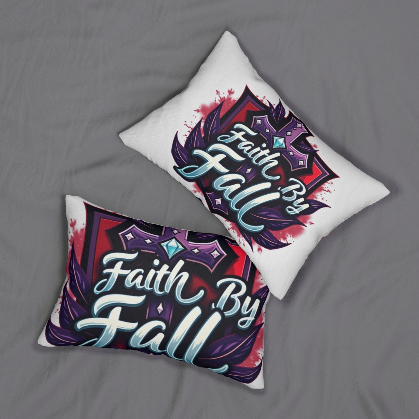 Faith By Fall Decorative Lumbar Pillow - Christian Home Decor