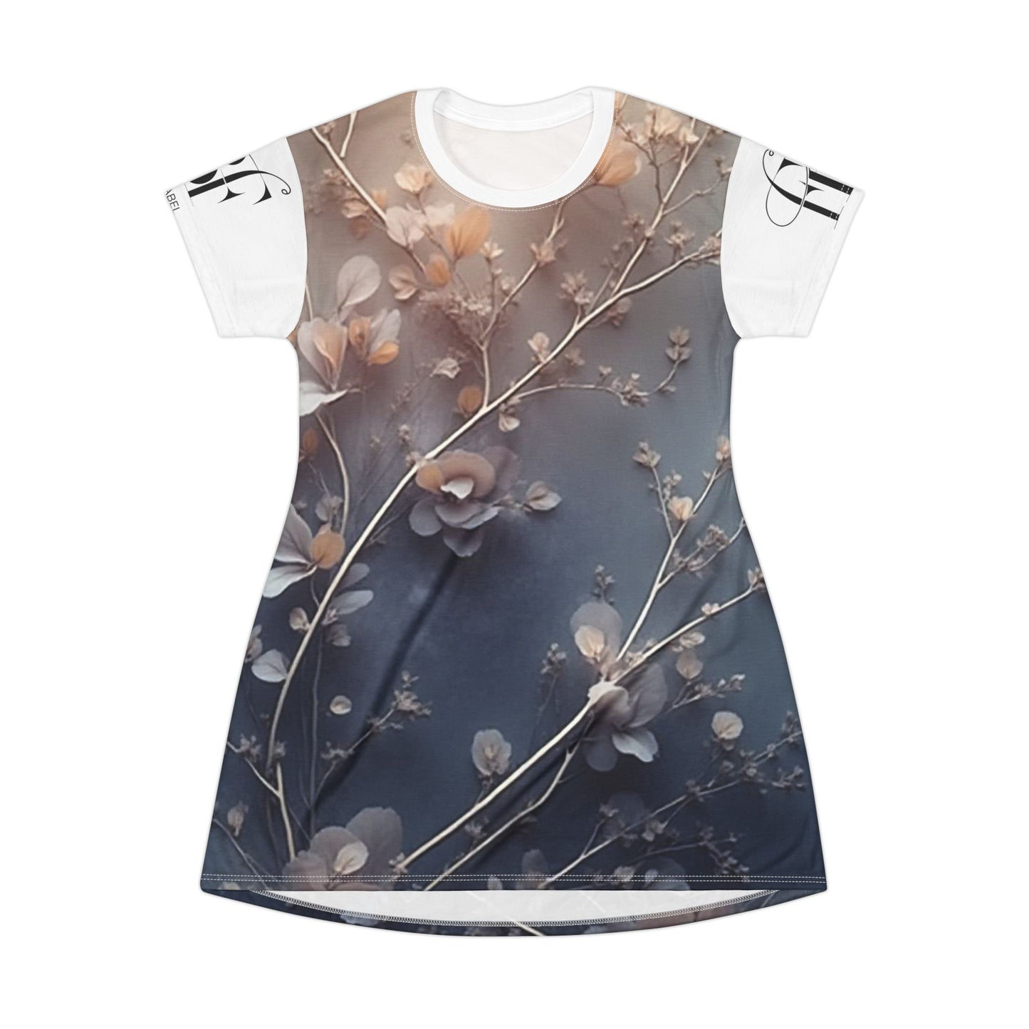 Floral Bliss T-Shirt Dress, Trendy Casual Wear, Spring Fashion, Everyday Comfort, Eco-Friendly Style, Perfect for Summer Outings