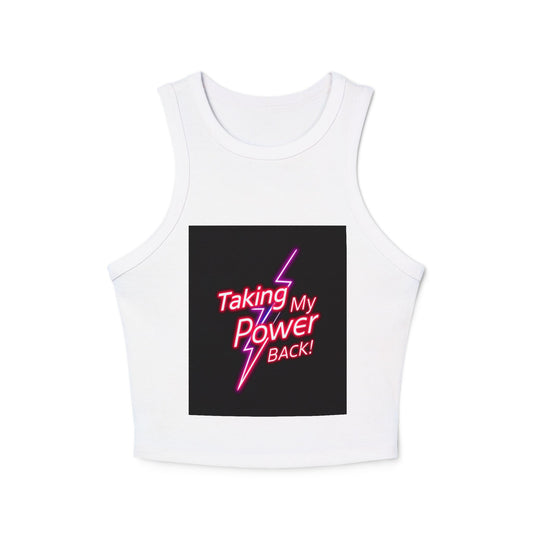 Empowering Racer Tank Top, Motivational Workout Top, Women's Exercise Wear, Fitness Apparel, Gift for Her, Summer Essentials