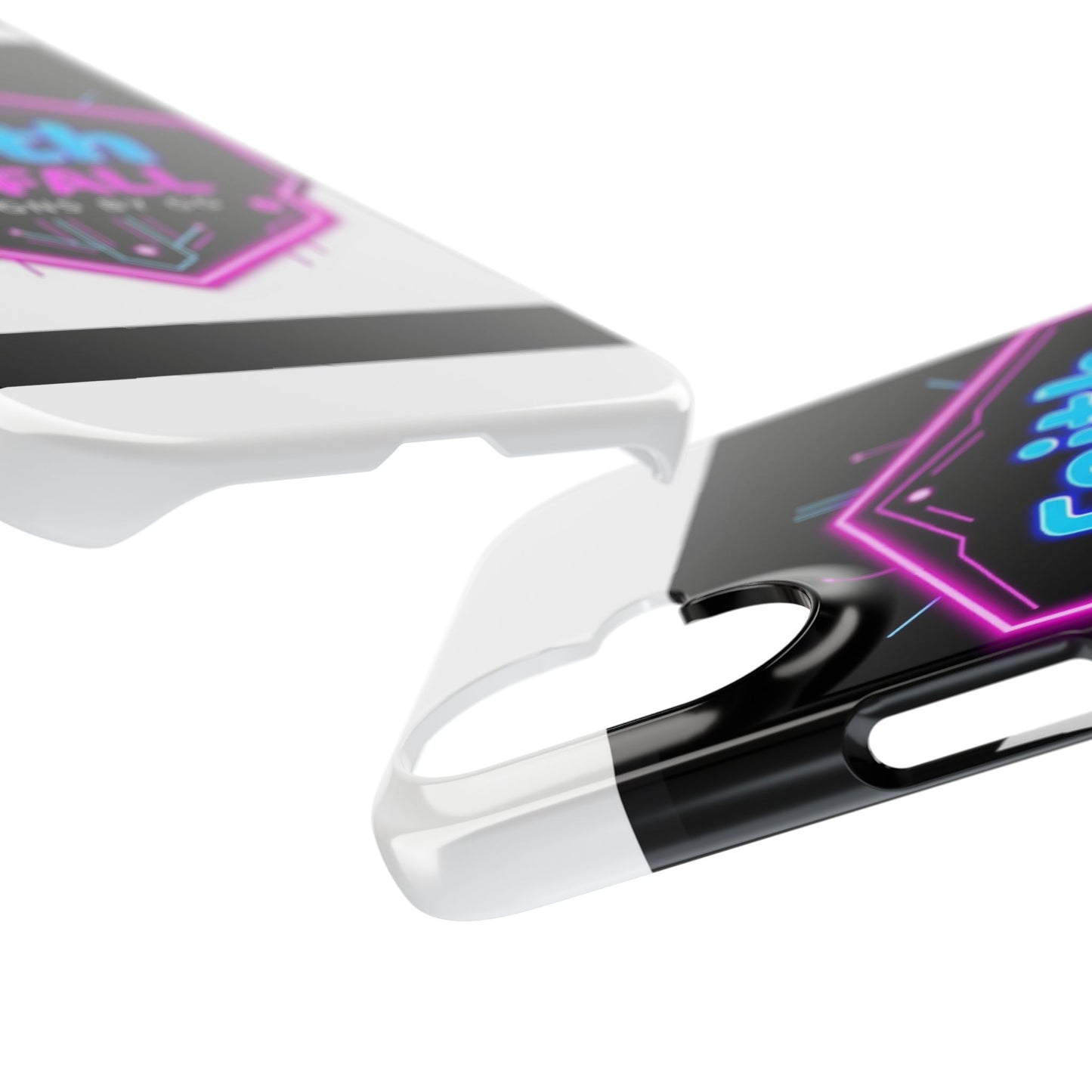 Faith by Fall Slim Phone Case - Neon Design for Tech Enthusiasts
