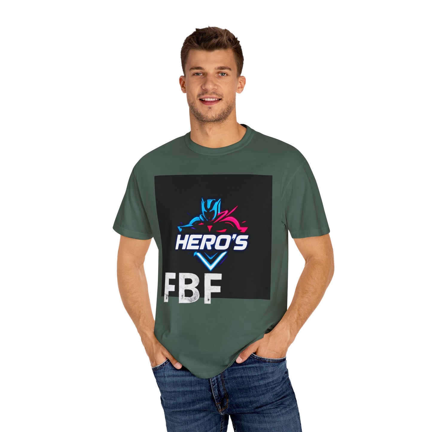 Hero's Unisex Garment-Dyed T-shirt, Casual Tee, Perfect for Gifting, Comic Fans, Hero Celebrations, Graphic Tee, Everyday Wear