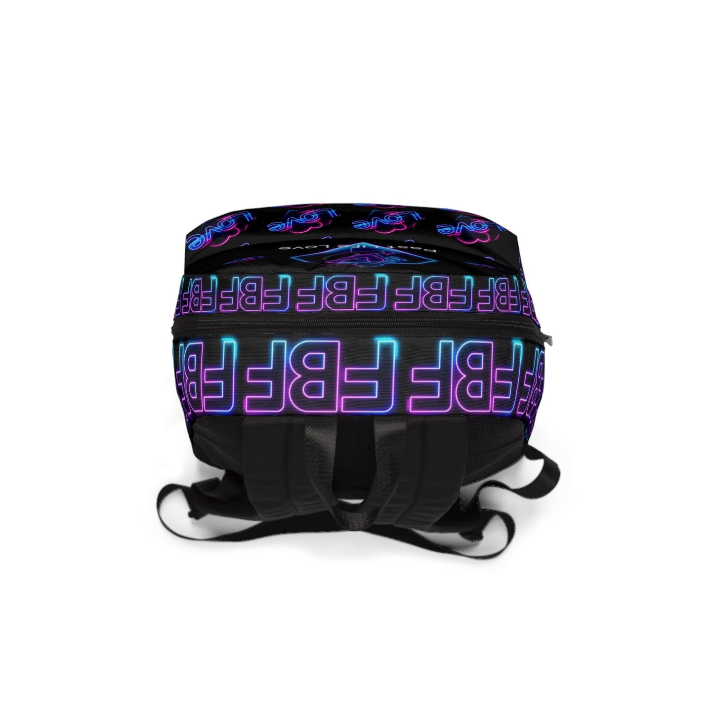 Neon Retro Love Backpack – "Past Life Love" Graphic Bag