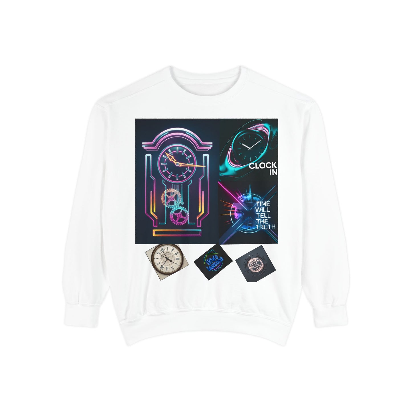 Retro Neon Clock Sweatshirt