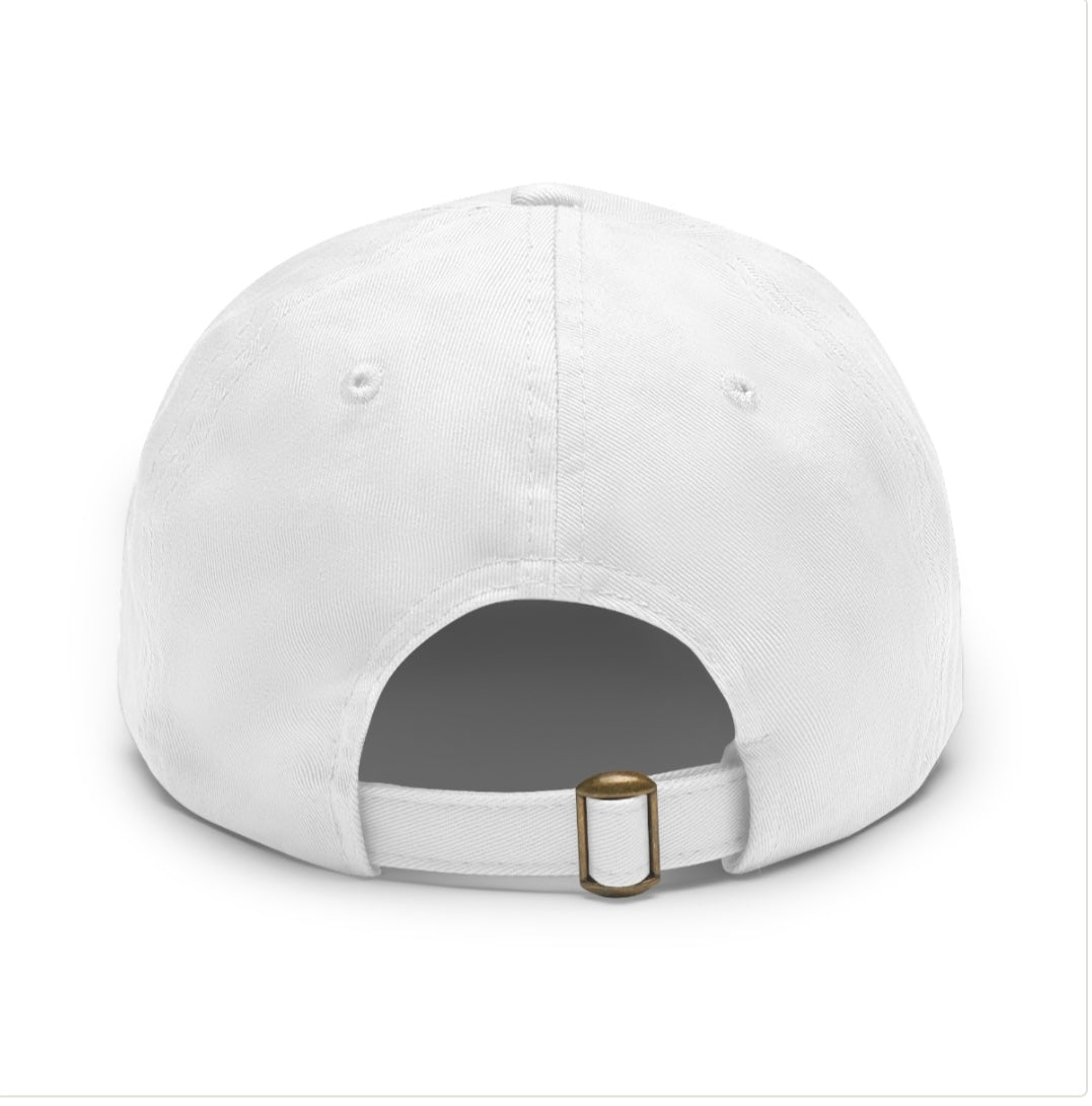 Stylish Hat with Leather Patch, Casual Cap for Dads, Unique Gift for Father's Day, Trendy Summer Hat, Everyday Wear