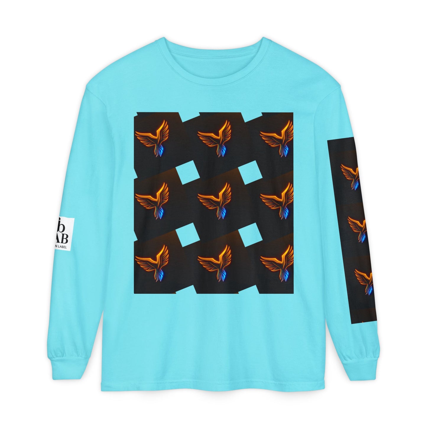 Vibrant Long Sleeve T-Shirt with Phoenix Design - Casual Wear for Bird Lovers, Gifts, Unique Fashion, Everyday Style, Unisex Apparel