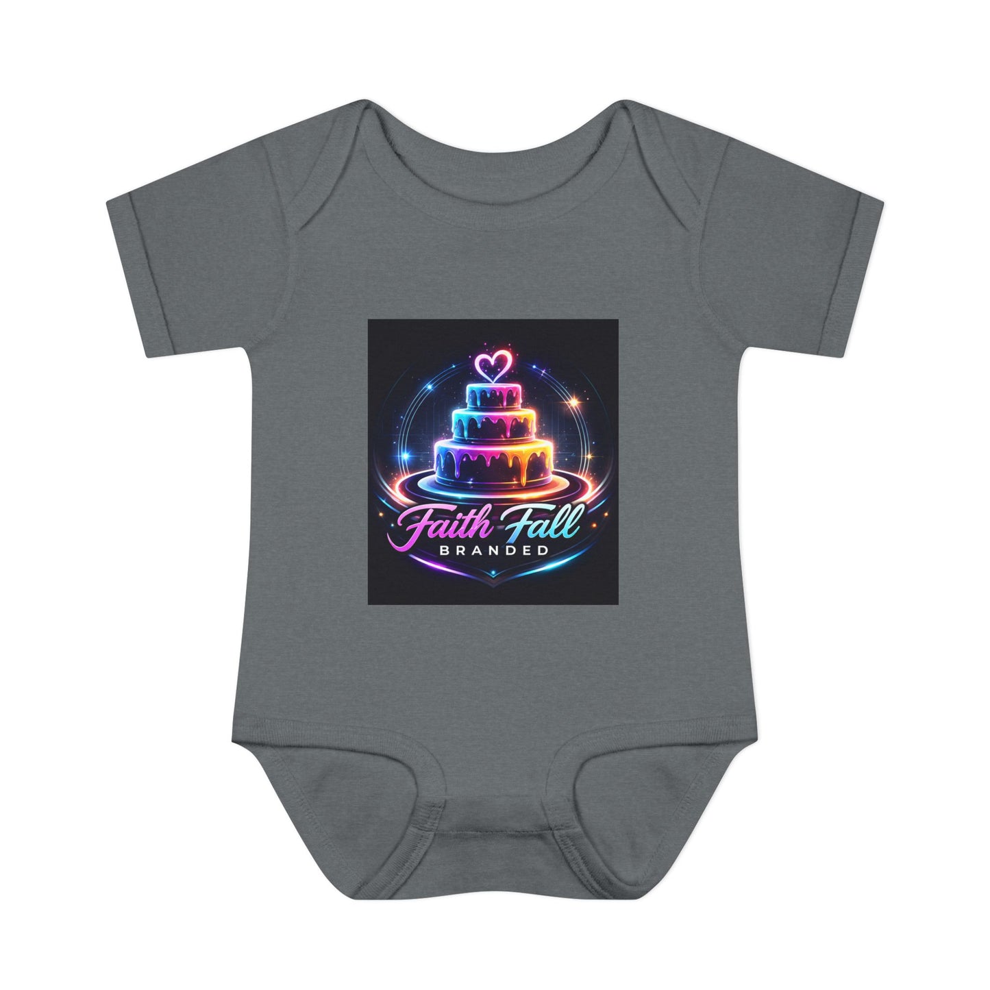 Infant Bodysuit — Neon Cake 'Faith, Fall, Brander' Baby Onesie