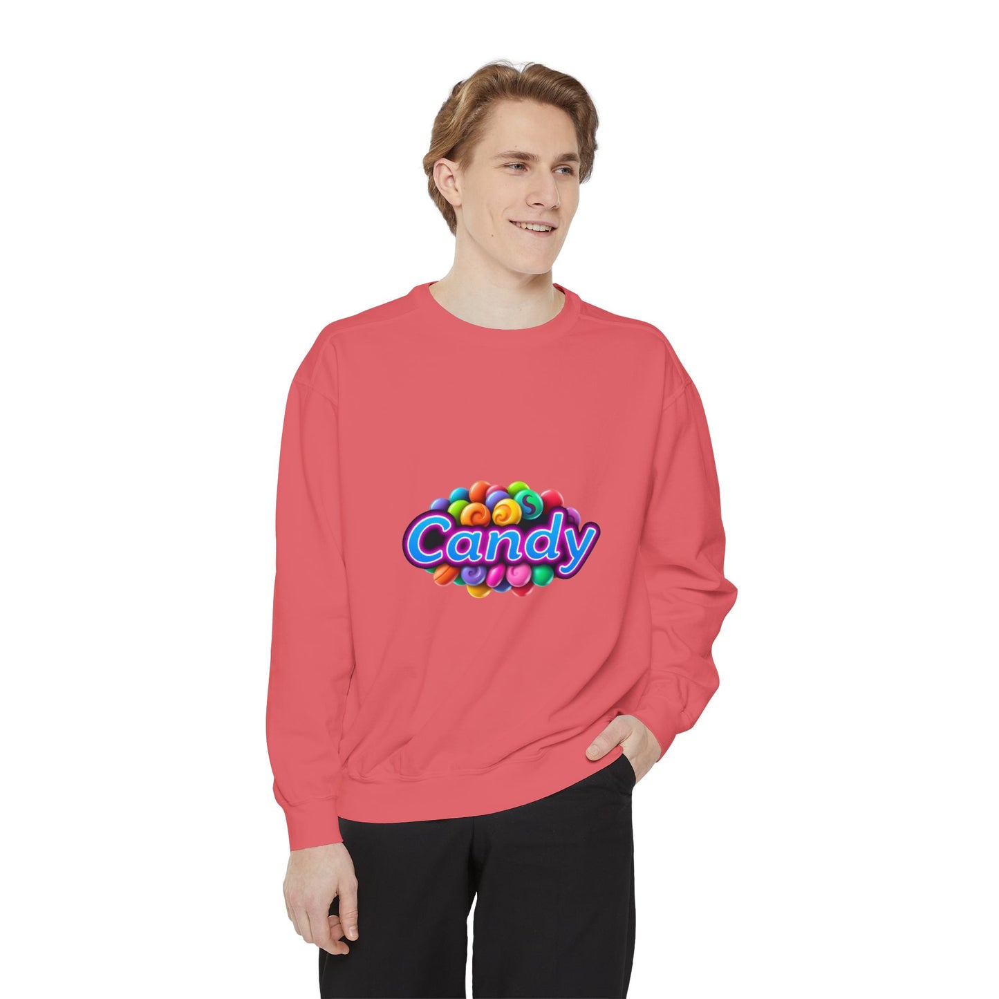 Candy-Themed Unisex Garment-Dyed Sweatshirt - Nostalgic Apparel for Sweet Lovers, Cozy Casual Wear, Gift for Candy Lovers, Colorful [...]