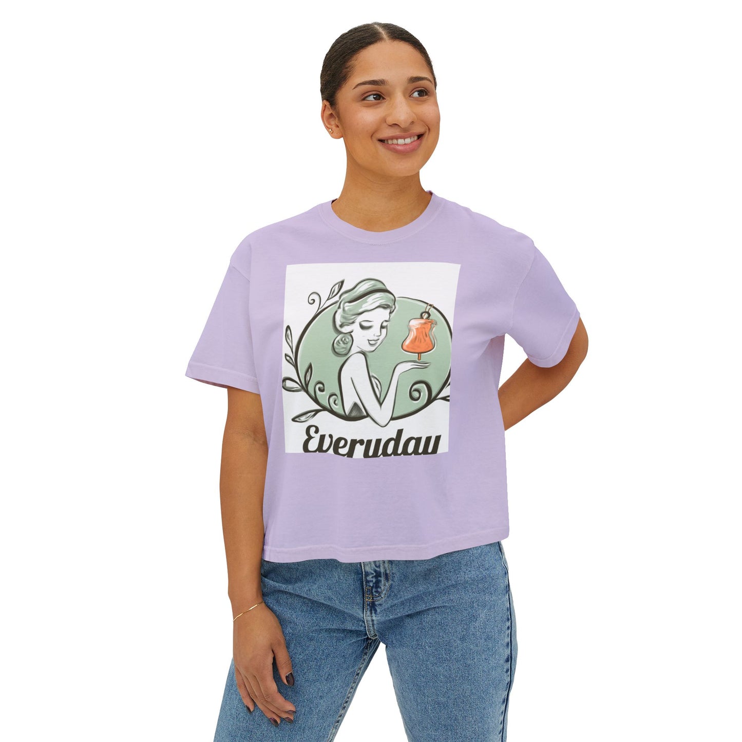 Everyday Vintage Beauty Boxy Tee — Women’s Graphic Fashion Top