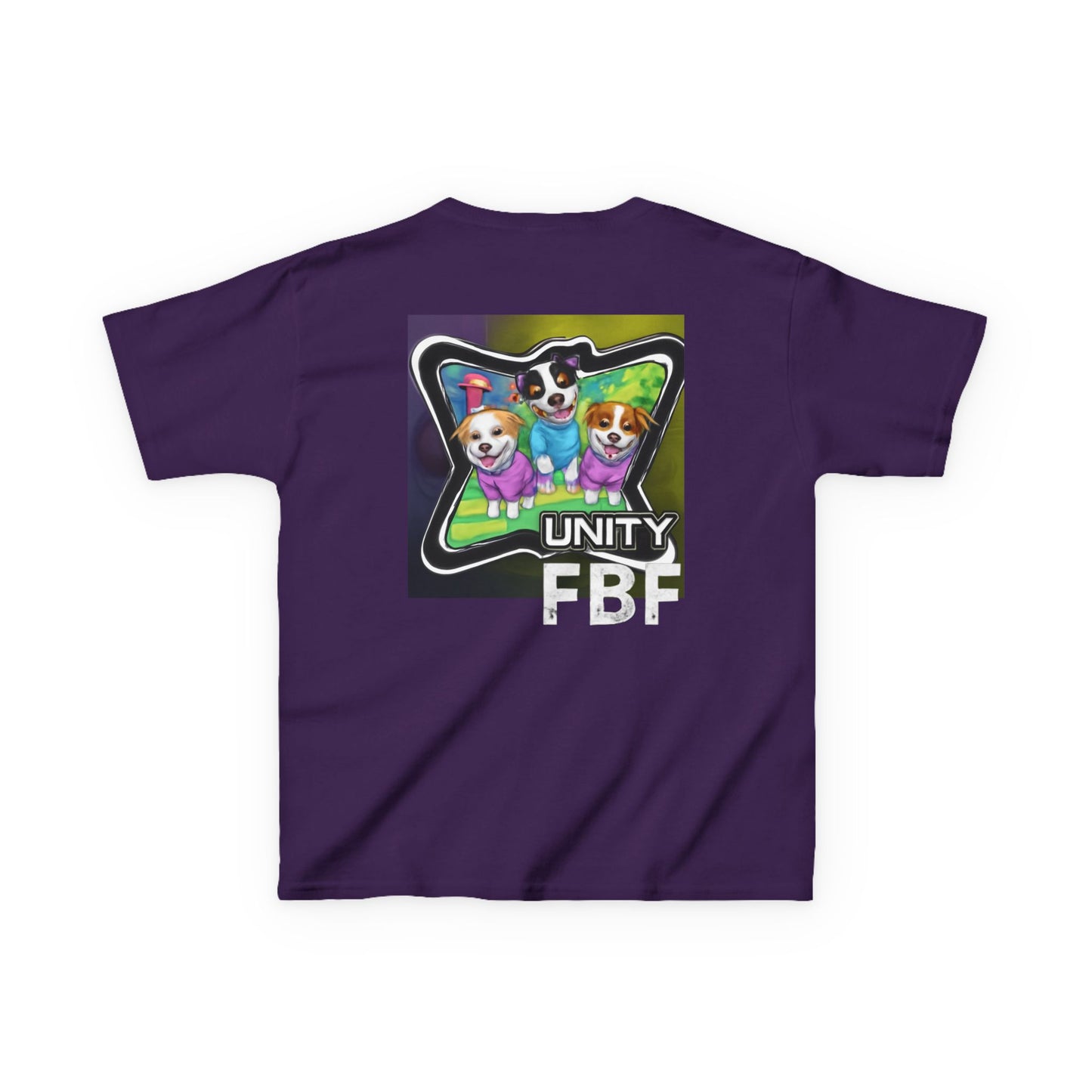 Colorful Dog-Themed Kids Tee - 'Unity Fun' Design