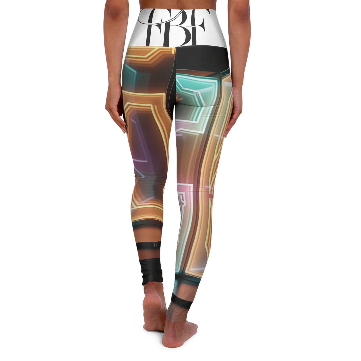 Vibrant High Waisted Yoga Leggings, Trendy Activewear, Fitness Fashion, Soft Stretch Leggings, Gift for Fitness Lovers, Unique Workout Wear