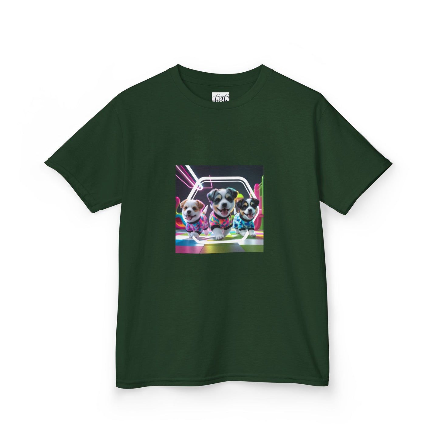 Colorful Dog-Themed Kids Tee - 'Unity Fun' Design