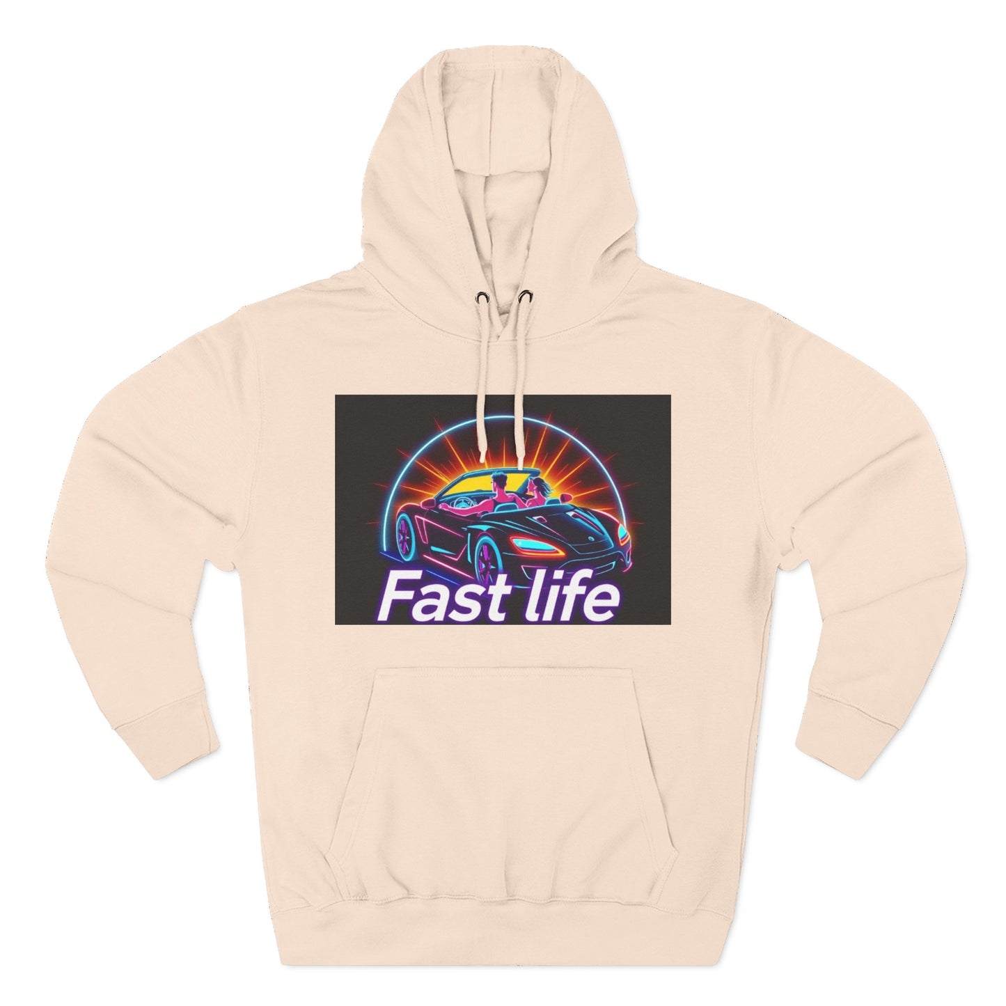 Fast Life Fleece Hoodie for Car Enthusiasts