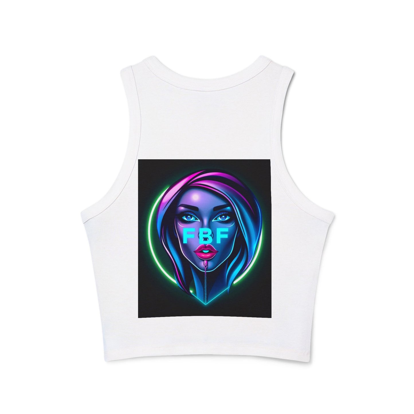 Futuristic Chic Racer Tank Top | Stylish Sleeveless Top for Summer | Perfect for Festivals, Parties, Casual Wear, Gifts