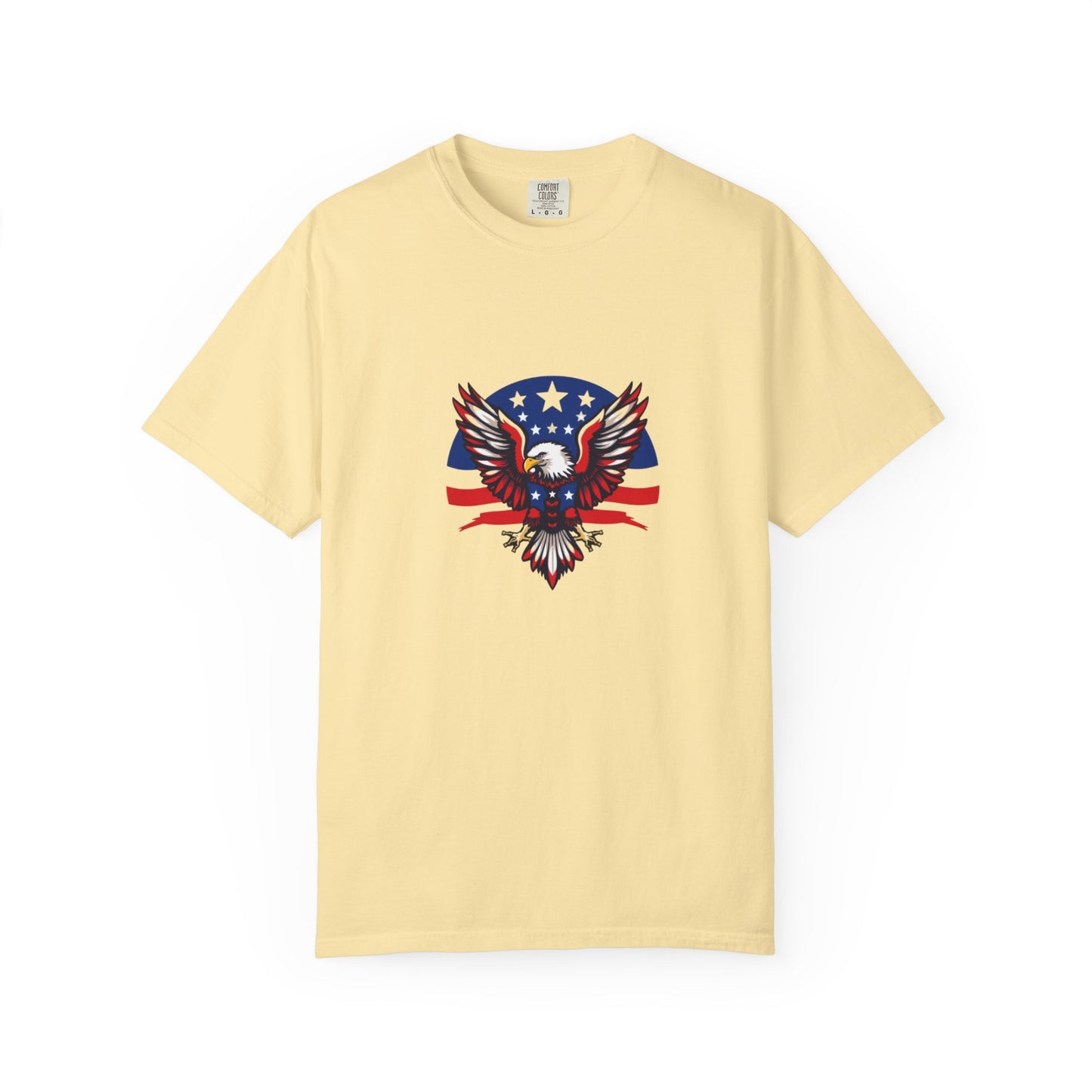 Patriotic T-Shirt with Eagle Graphic | Faith By Flag Tee, Unisex Apparel, Independence Day Shirt, Casual Wear, Gift for Veterans