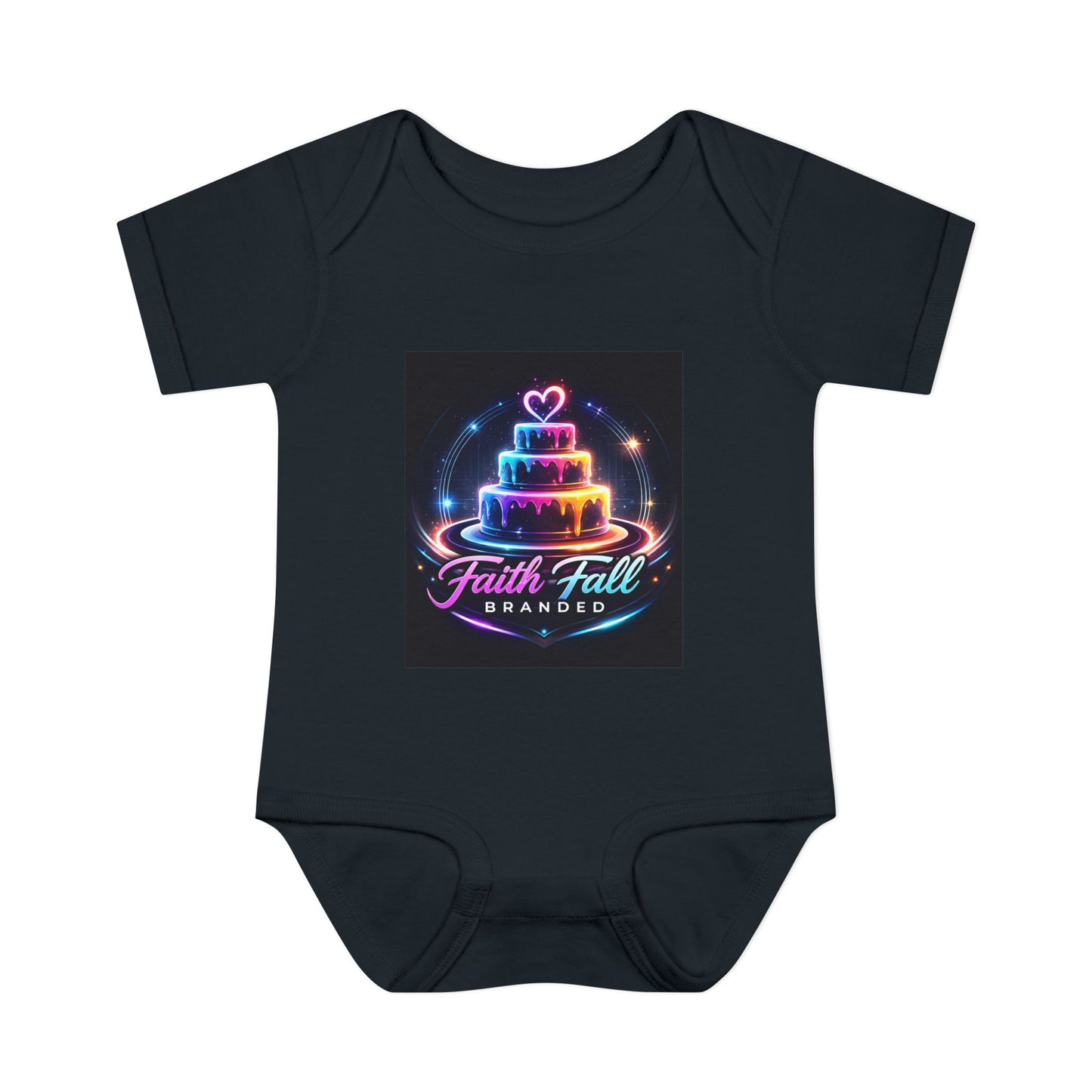 Infant Bodysuit — Neon Cake 'Faith, Fall, Brander' Baby Onesie