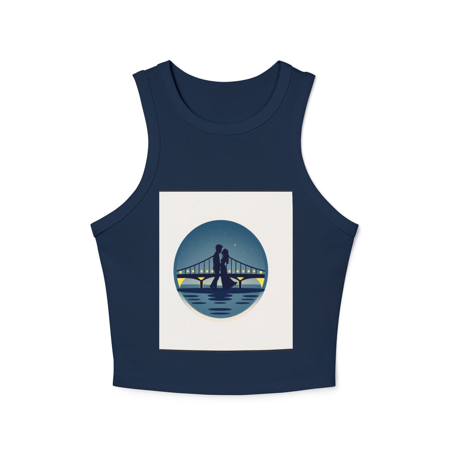 Cozy Women's Micro Rib Racer Tank Top with Bridge Design
