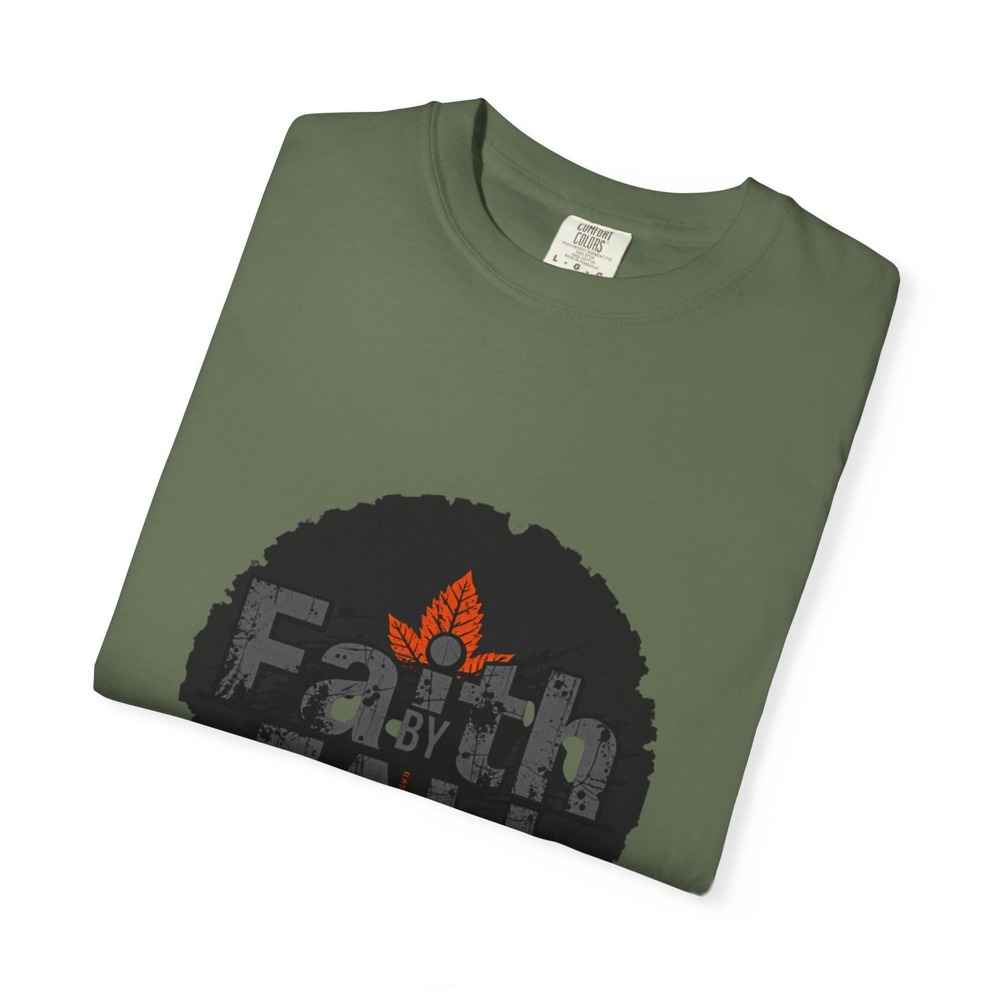 Faith by Fall Unisex Garment-Dyed T-Shirt, Cozy Casual Wear, Autumn Style Top, Inspirational Tee, Fall Fashion, Gift for Him/Her