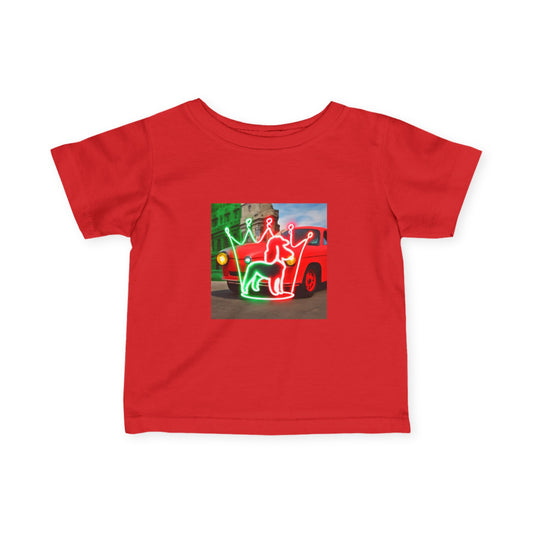 Infant Neon Light Tee, Cute Baby Shirt, Toddler Casual Wear, Holiday Outfit, Playful Gift Idea