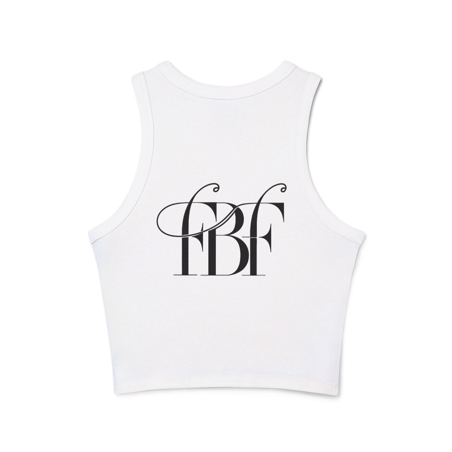 Trendy Women's Ribbed Racer Tank Top, Casual Summer Top, Graphic Crop Tank, Festival Wear, Cute Workout Shirt